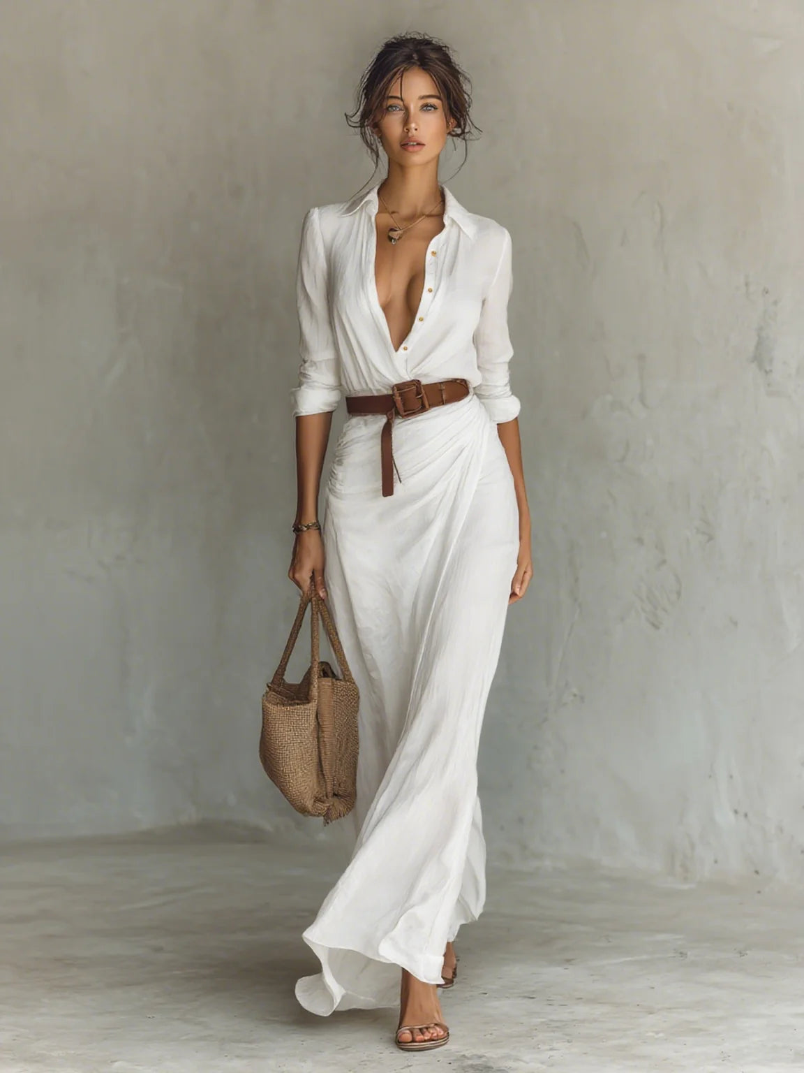 Castell | Vestido Largo de Estilo Casual
