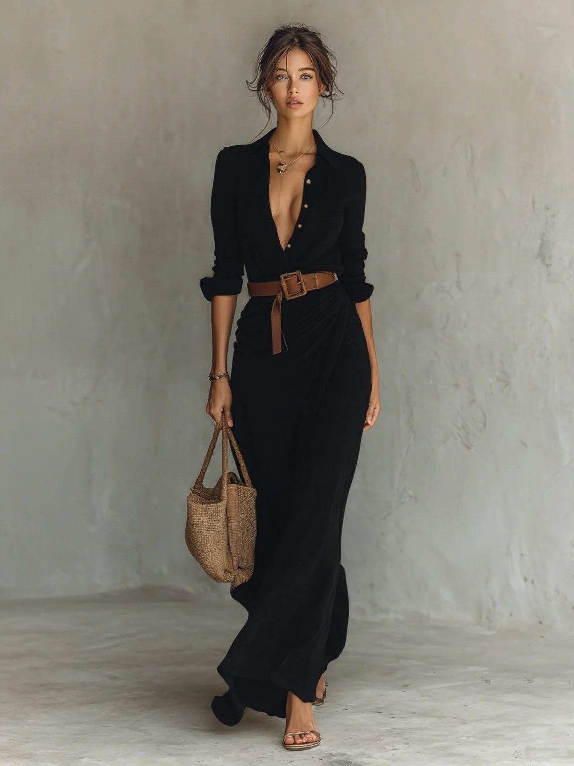 Castell | Vestido Largo de Estilo Casual