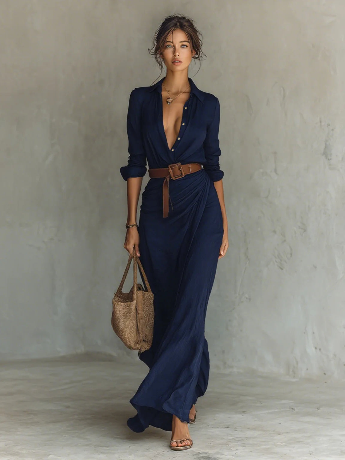 Castell | Vestido Largo de Estilo Casual