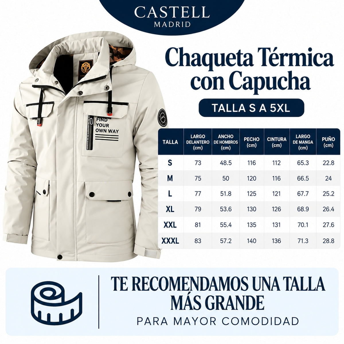Tabla de tallas