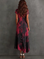 Castell | Vestido Midi Cruzado con Estampado Elegante