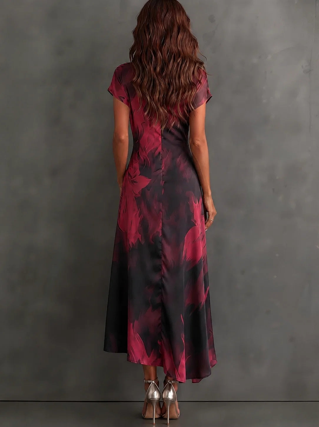 Castell | Vestido Midi Cruzado con Estampado Elegante