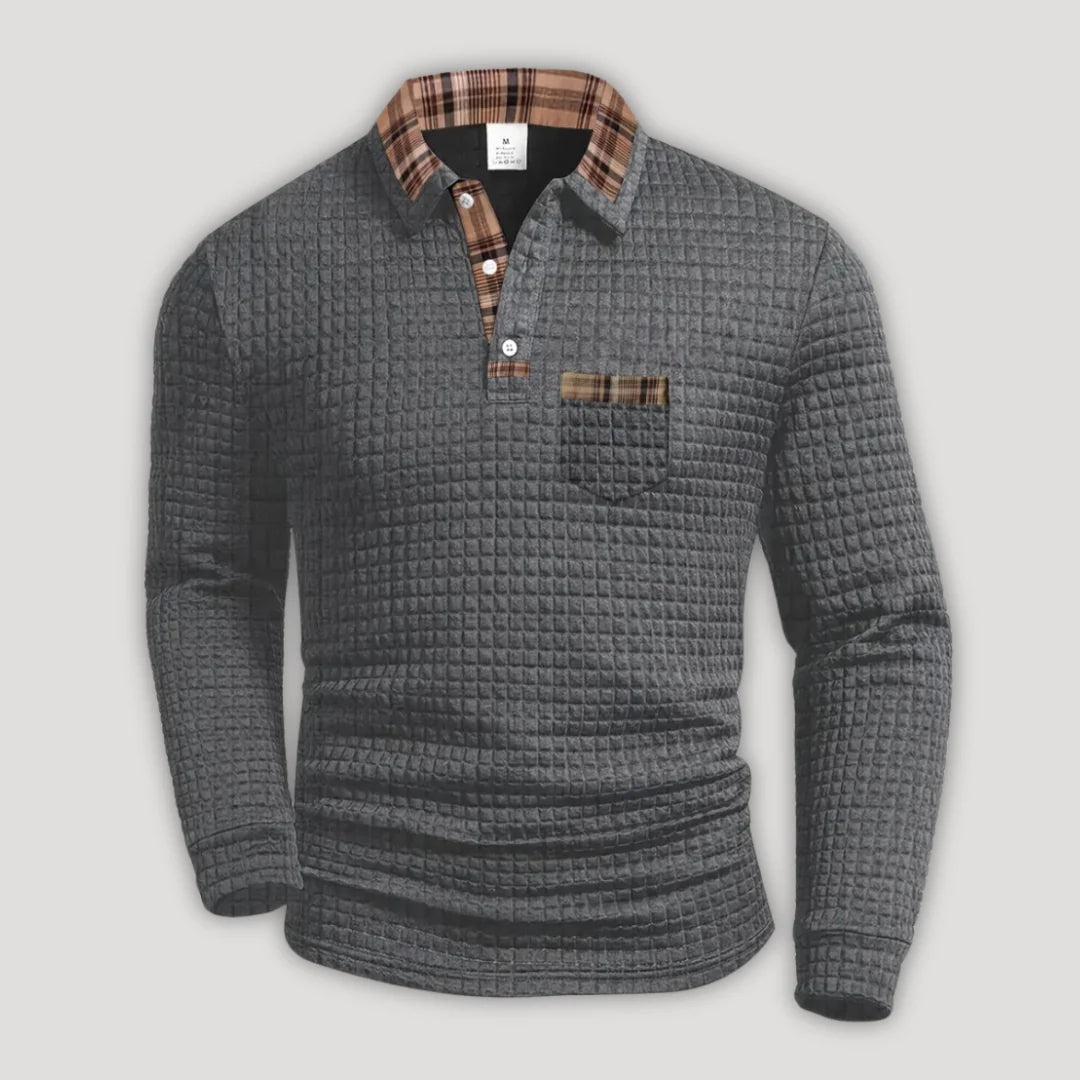 Castell | Polo Elegante con Detalles de Cuadros
