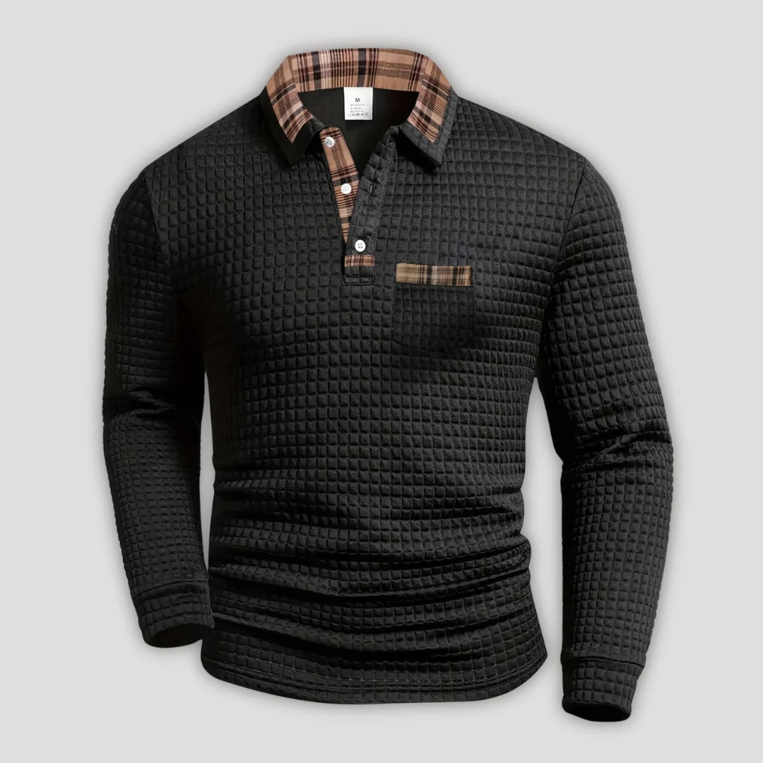 Castell | Polo Elegante con Detalles de Cuadros