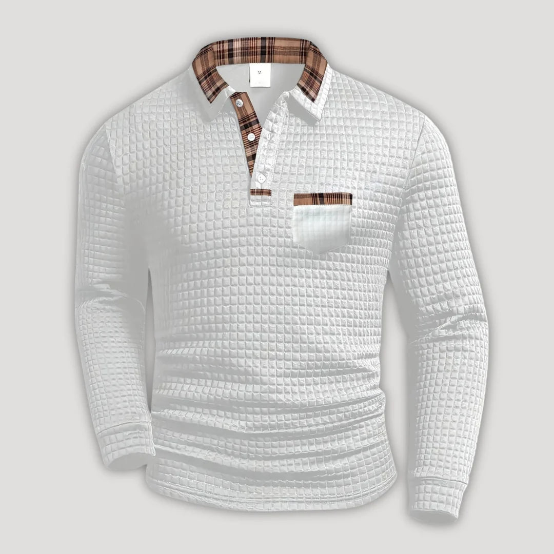 Castell | Polo Elegante con Detalles de Cuadros