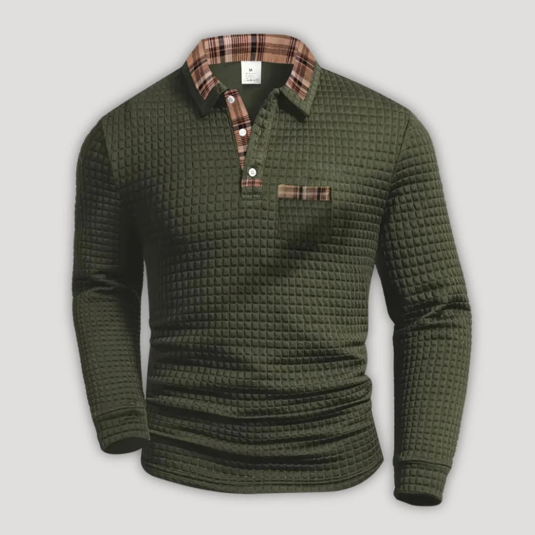 Castell | Polo Elegante con Detalles de Cuadros