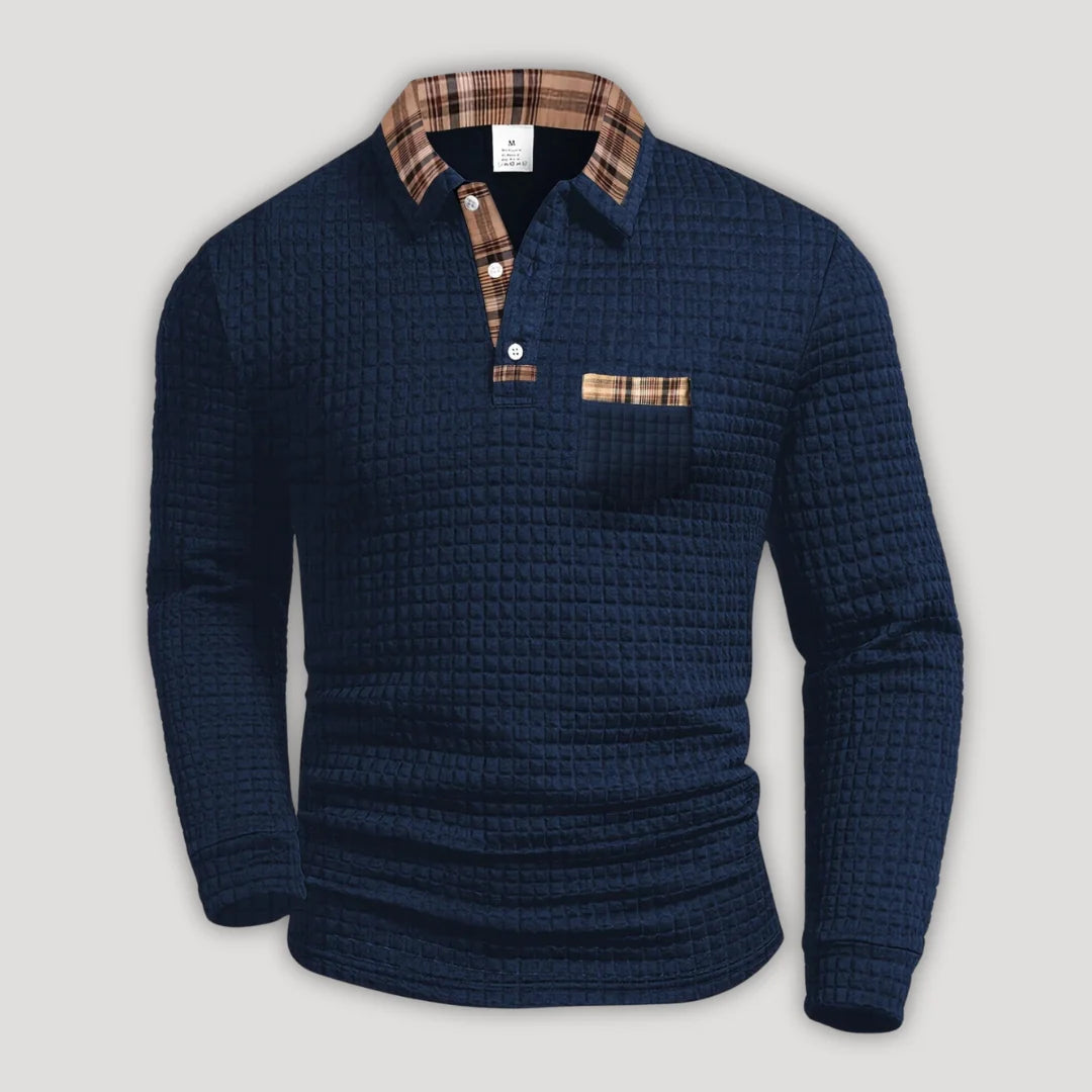 Castell | Polo Elegante con Detalles de Cuadros
