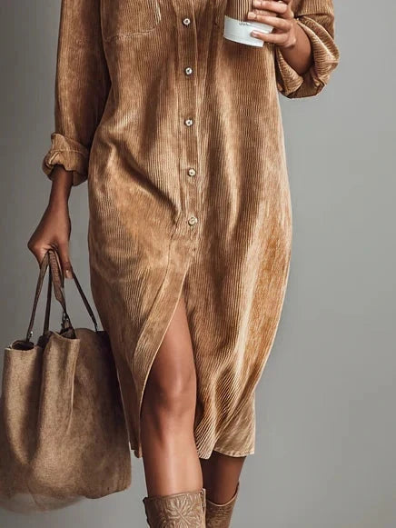 Castell | Vestido Midi de Pana Premium