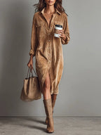 Castell | Vestido Midi de Pana Premium